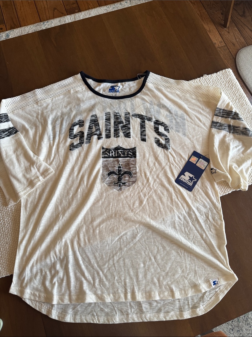 STARTER White & Black Saints Graphic Tee